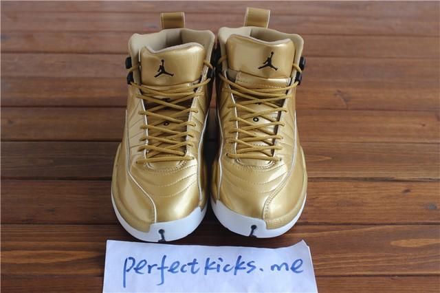 Authentic Air Jordan 12 Gold Pinnacle